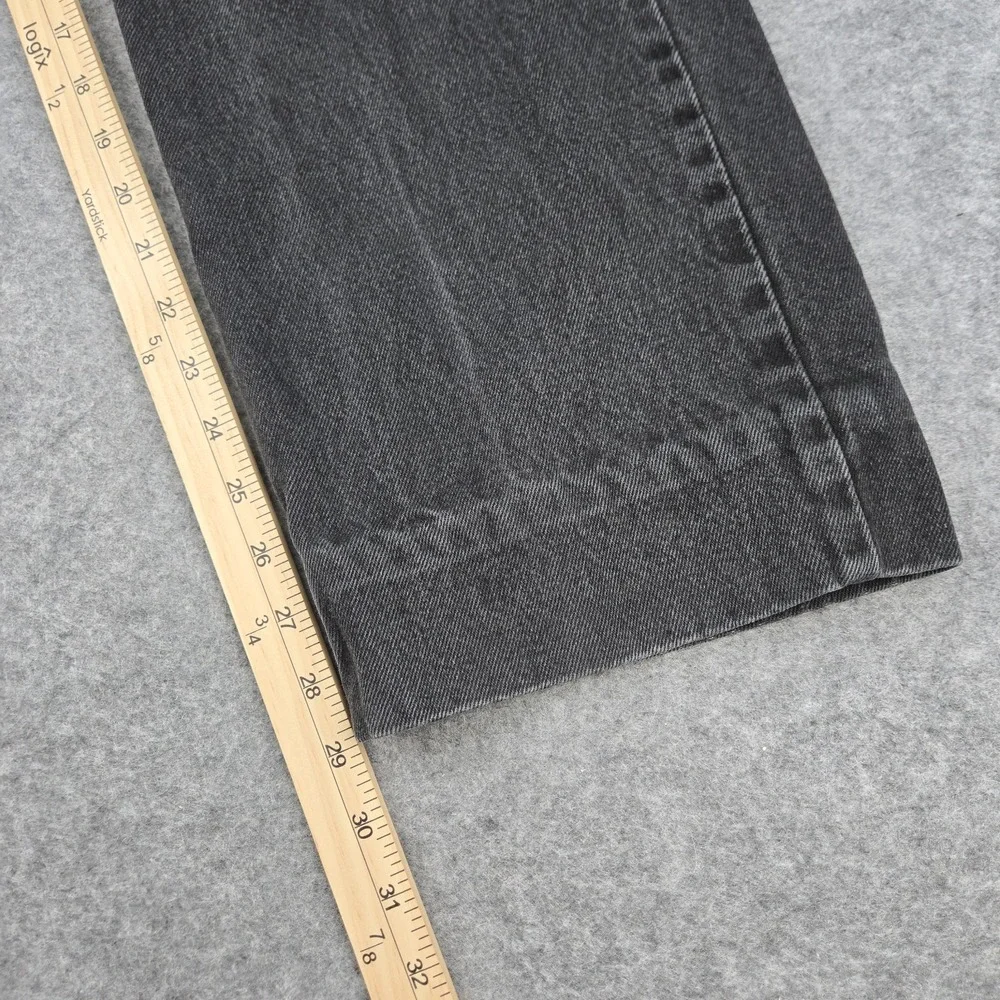 Vintage Levis 505 Jeans Mens 36x32 (Fits 34x29) Black Straight Grunge Y2K Hemmed